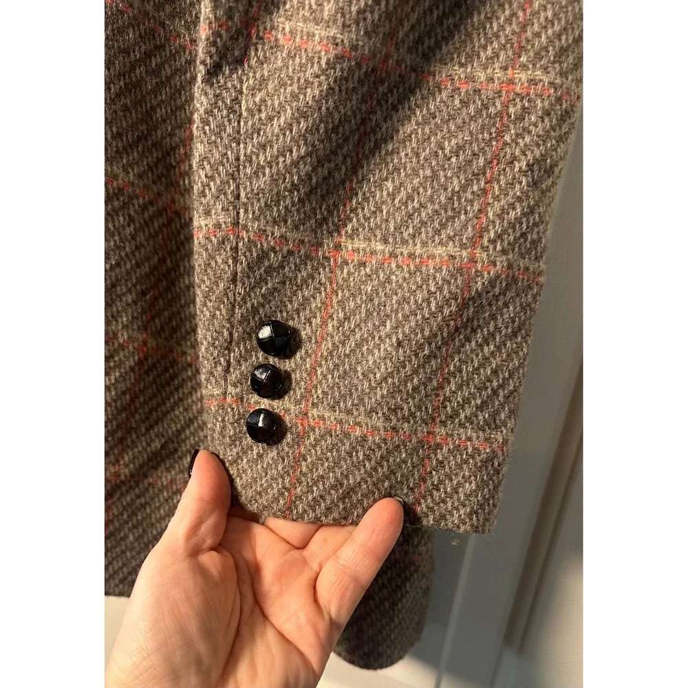 Vintage Giorgio Sant'Angelo 100% Pure Wool Double‎ Breasted Jacket Blazer Sz 10